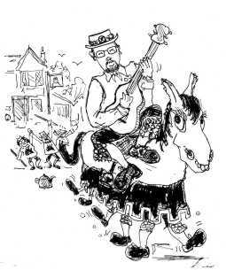 Greg with Horse and Mandolin