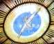 Aircraft motif in stained glass window