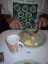 Eating scrambled eggs