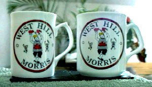 Mugs with West Hill logo